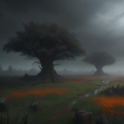 Thorn Fields: A Detailed Matte Painting