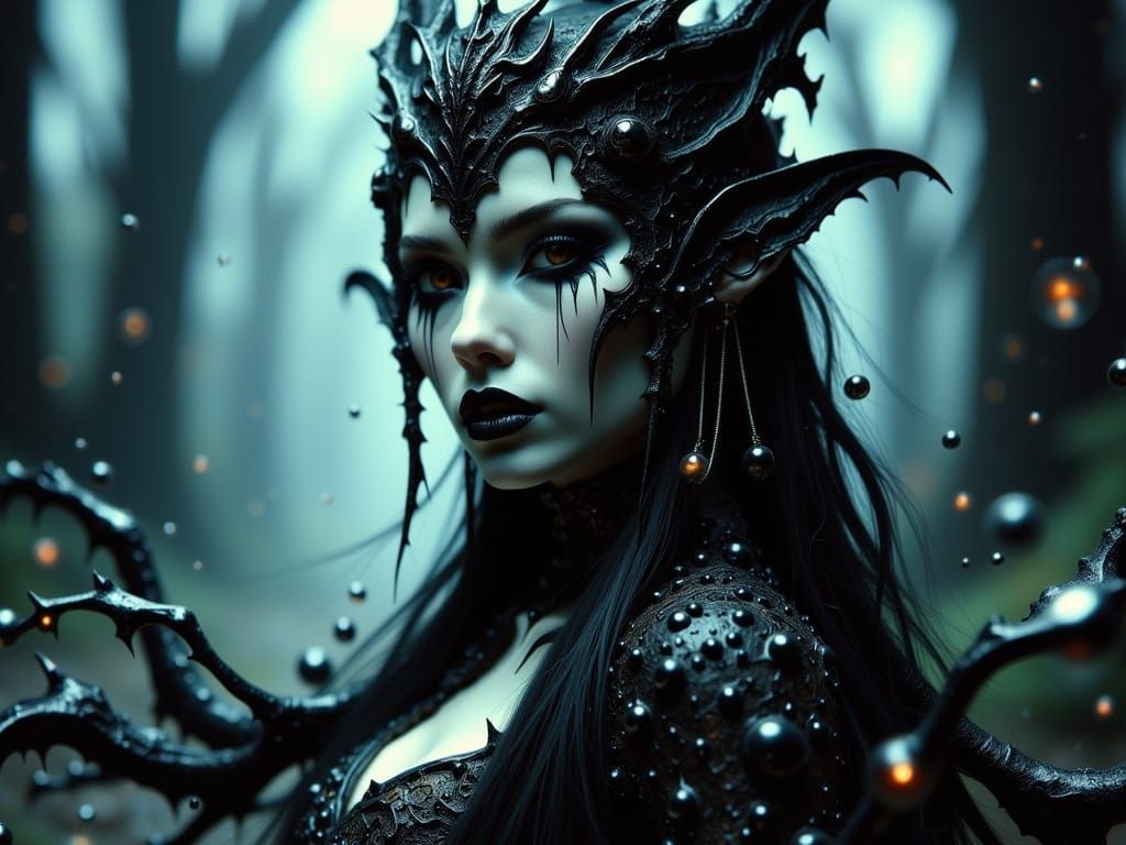 Gothic Vampire Queen with Immortal Aura