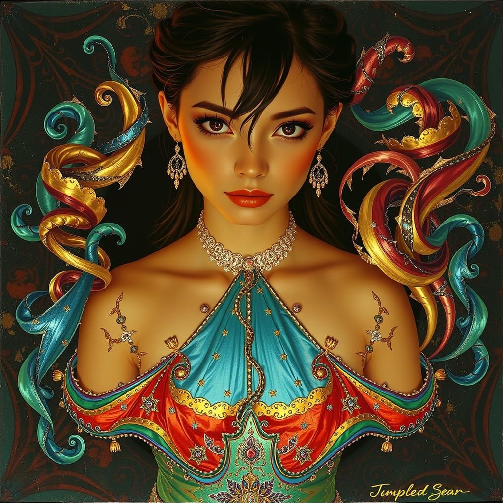 Abstract Spiraling Forms in Dynamic Motion