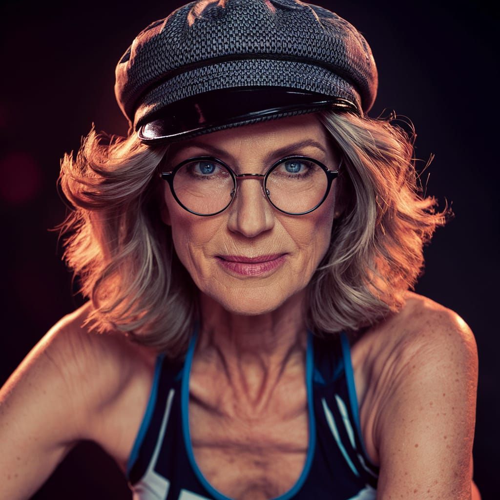 Confident 50-Year-Old Woman in Sporty Attire