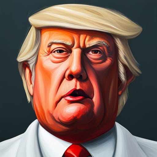 Bloated Portrait as Oil Painting Photography