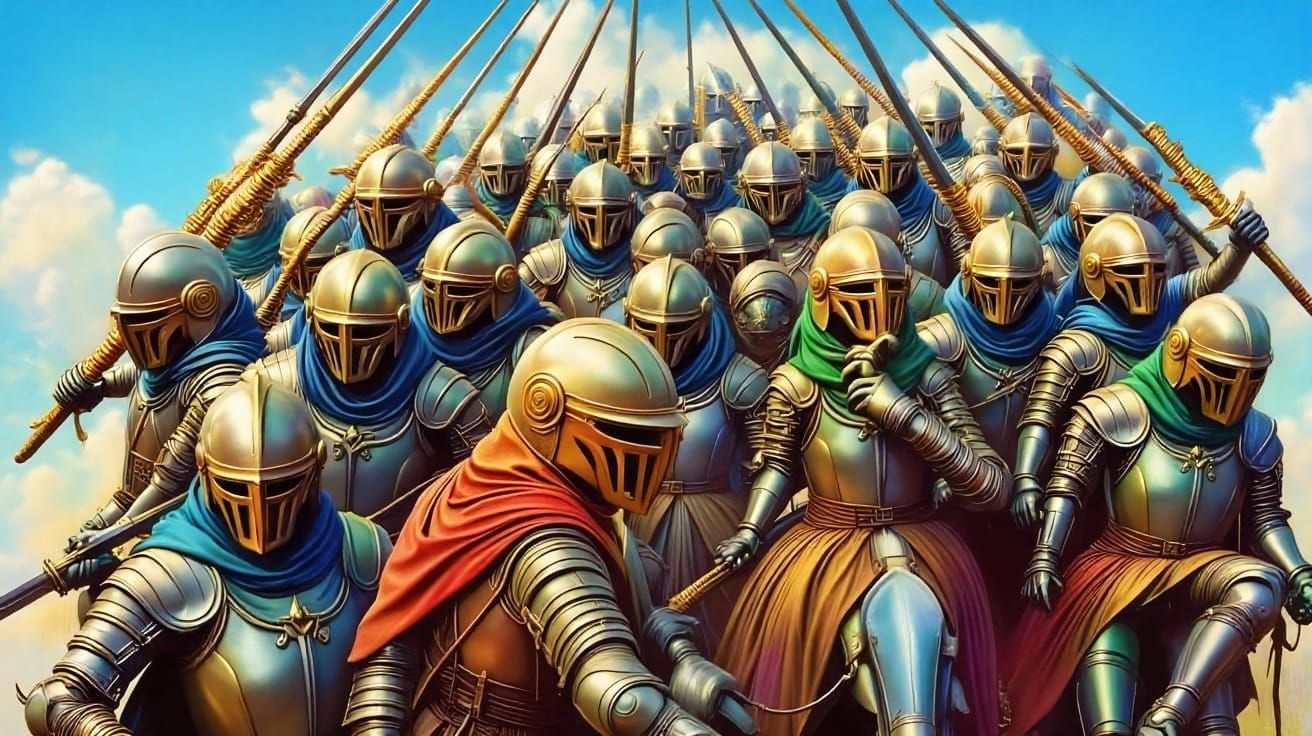 Epic Renaissance Knights in Dramatic Couture Embroidery