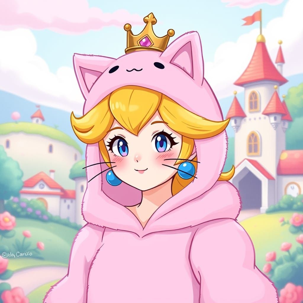 Whimsical Princess in Pastel Kingdom