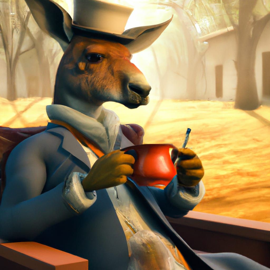 Old man and morning tea