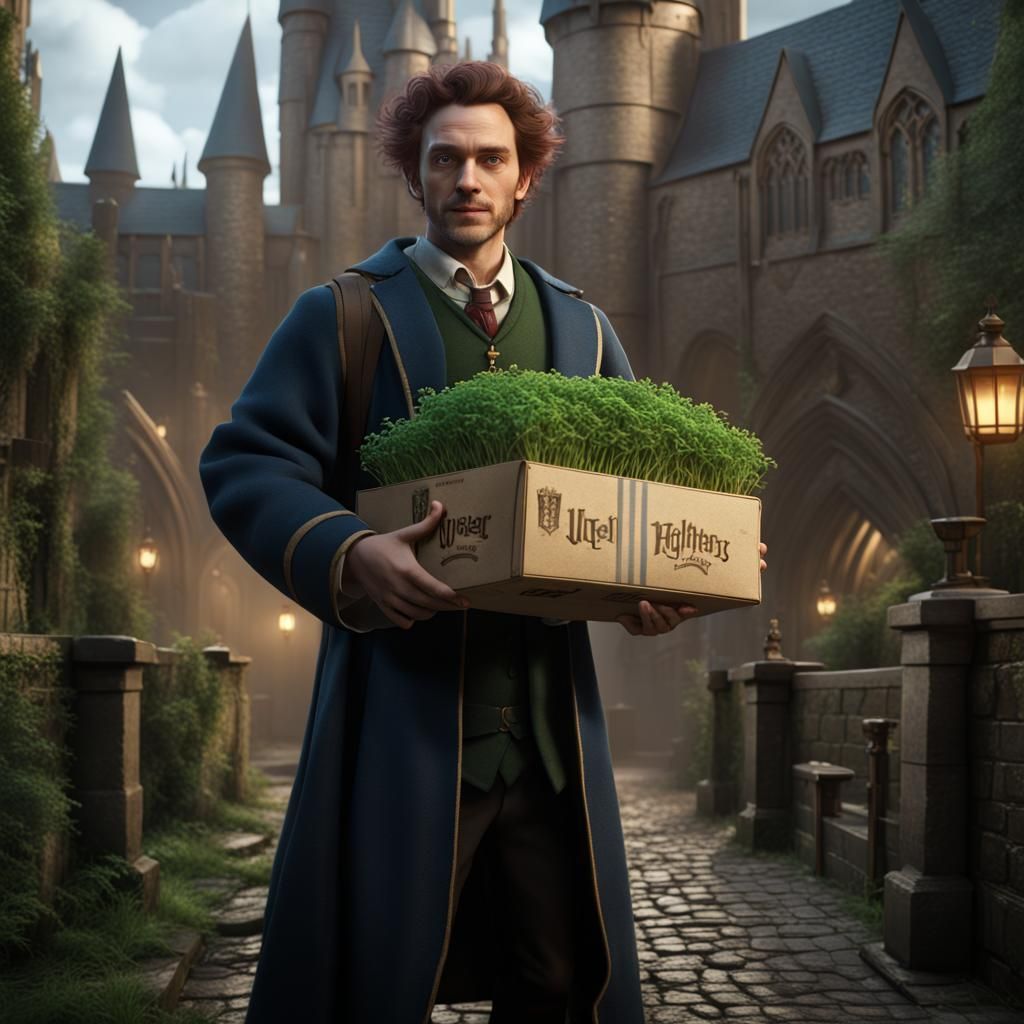 Ari Millen Holding Cress at Hogwarts