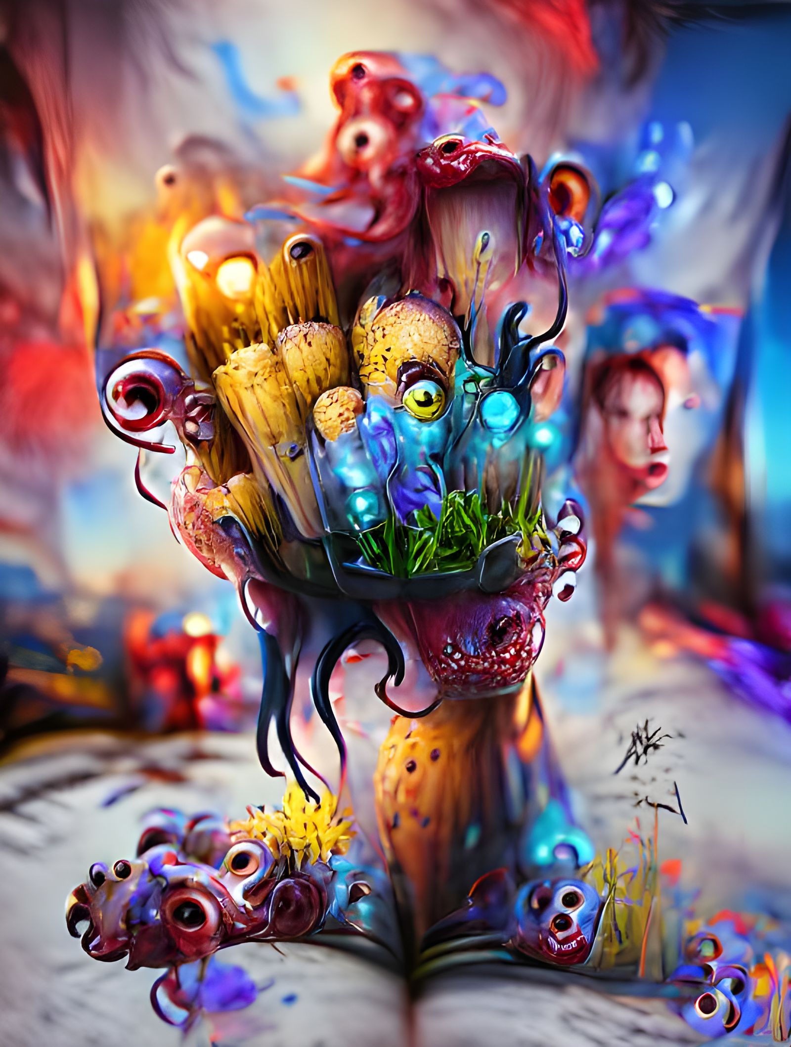 Bouquet of glowing tentacles clive barker madness descent