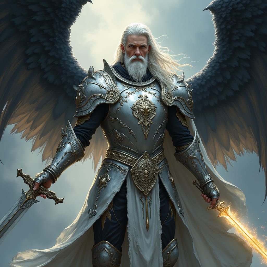 Platinum Paladin of Bahamut Radiates Holy Power