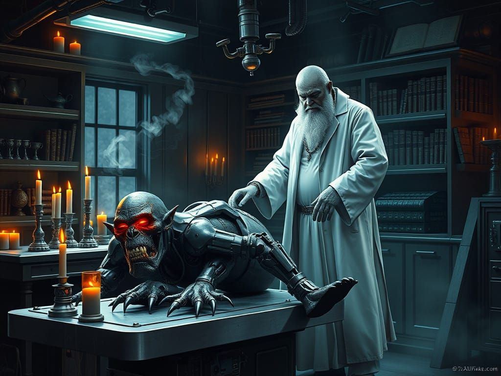 Saruman Transforms Orc into Cybernetic Horror