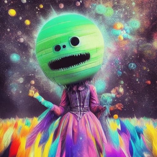 Striking Monster Portrait in Hyper-Realistic Digital Art