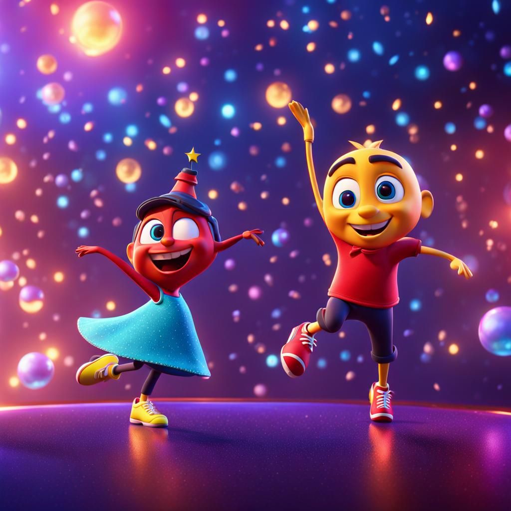 Water Droplets Dancing in Stars: 3D Digital Art