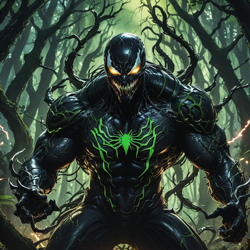 Venom in Dark Fantasy Anime Forest