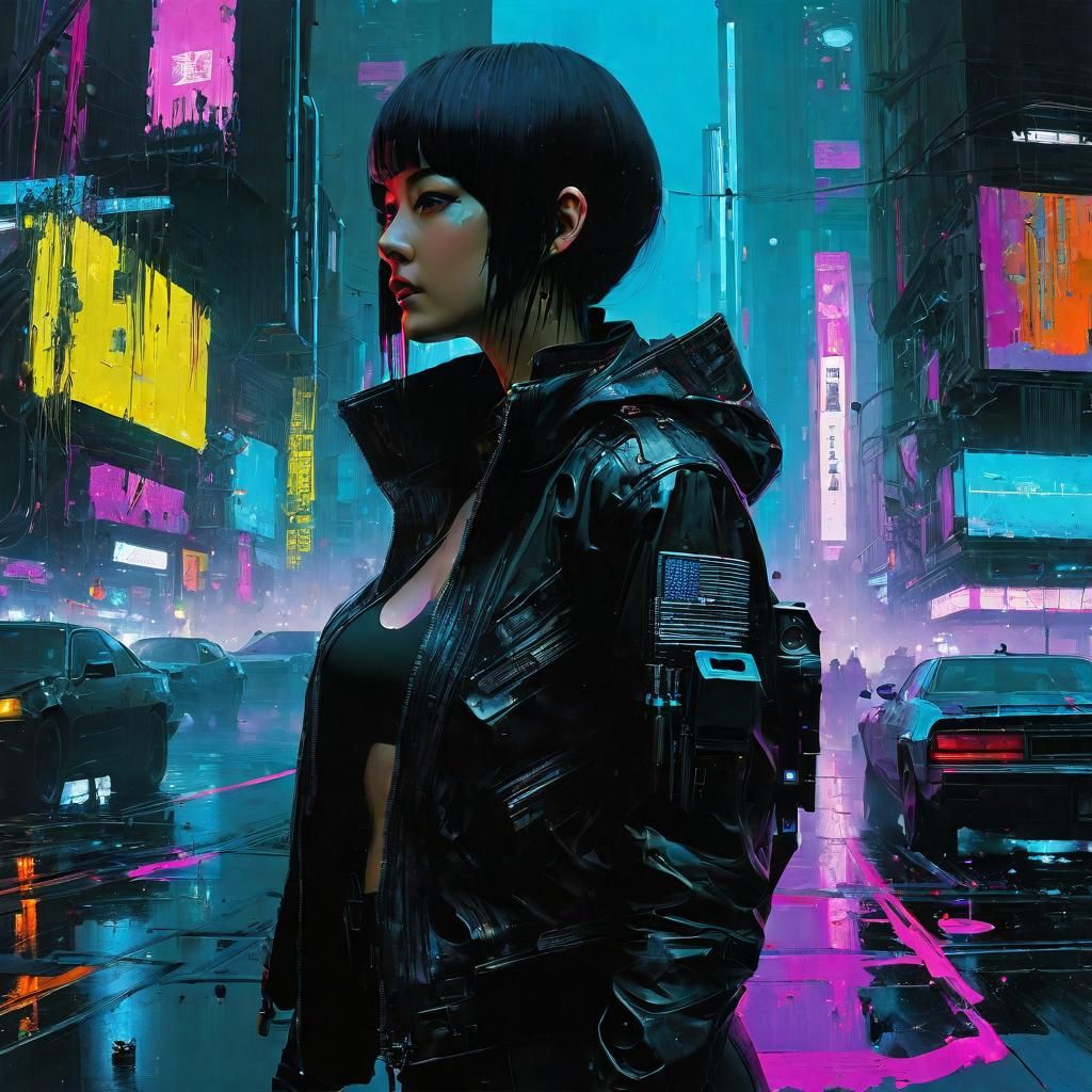 Neon Cyberpunk Blacklight Painting