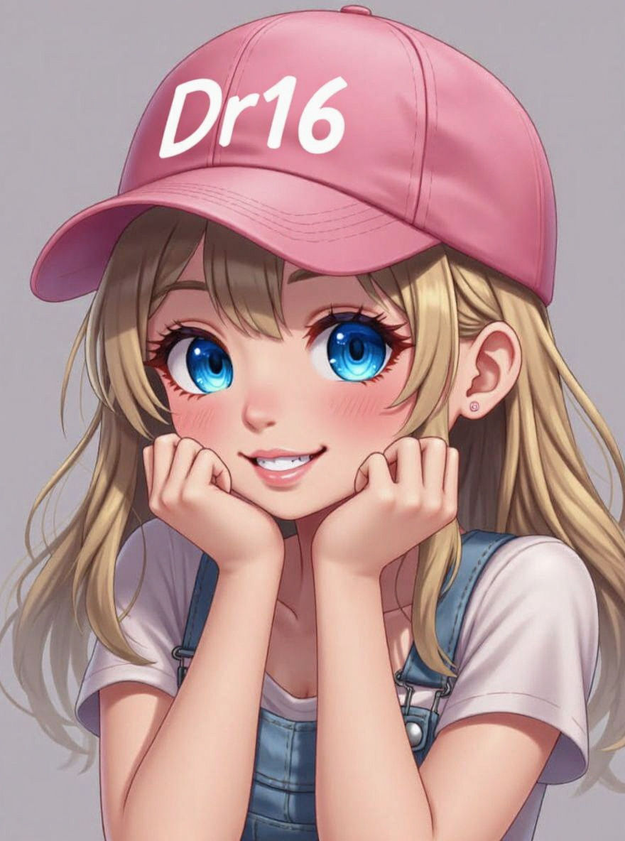 Girl Winking Happily in Pink Cap Portrait