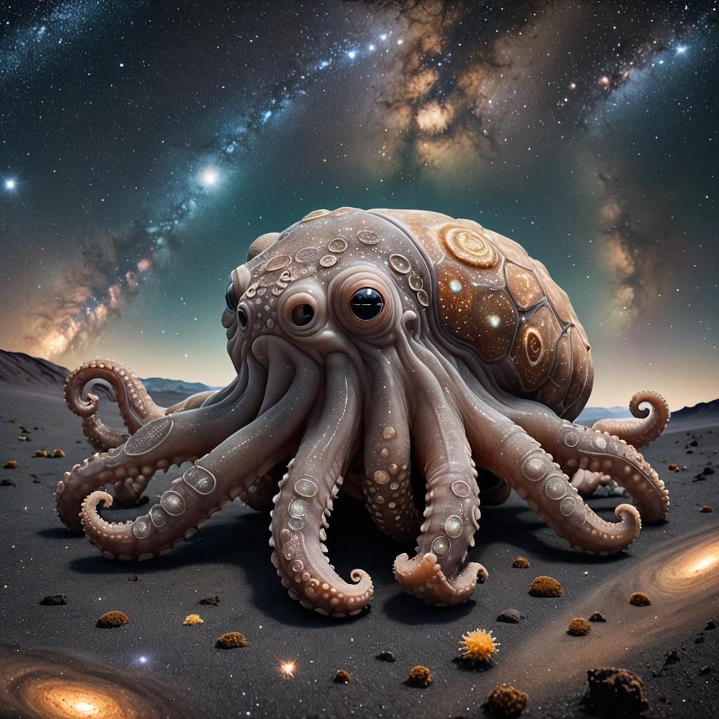 Tardigrade-Octopus Hybrid on Alien Planet