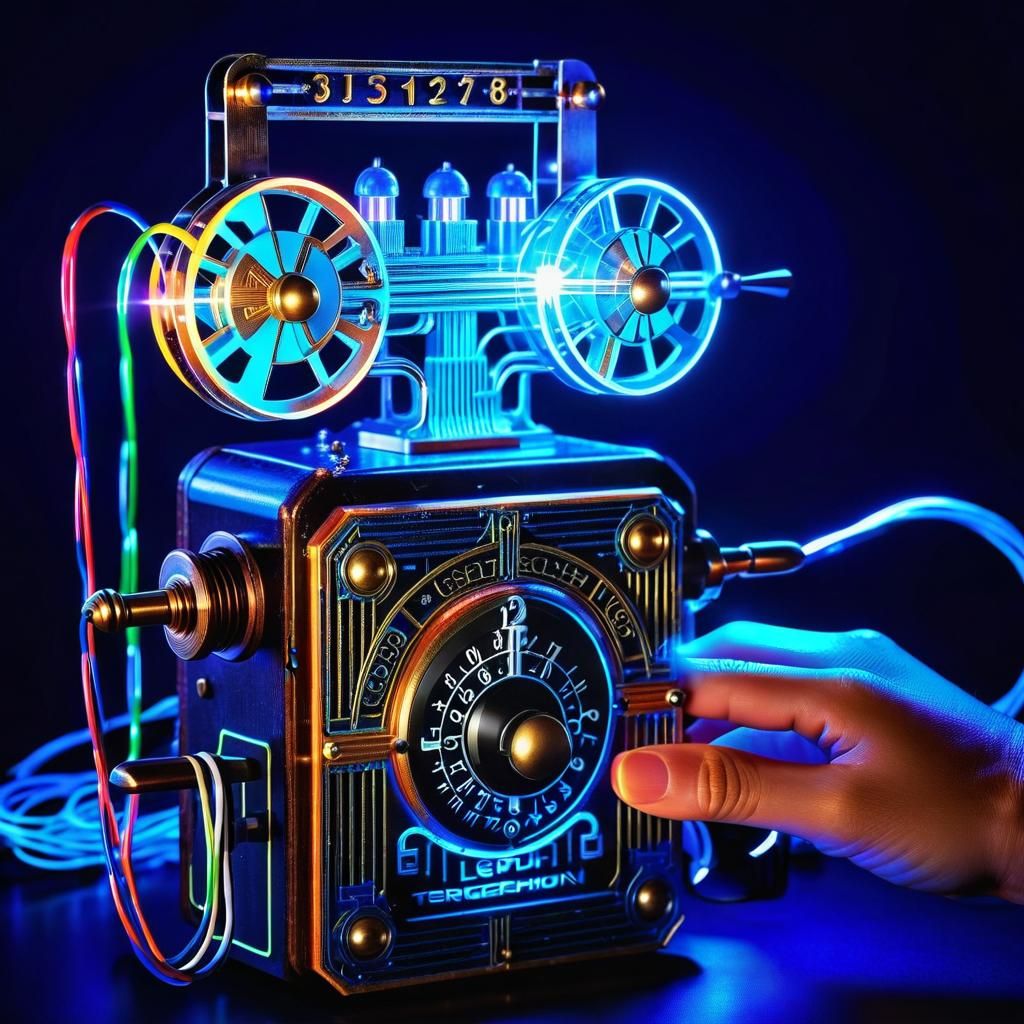 Fibre Optic Steampunk Phone