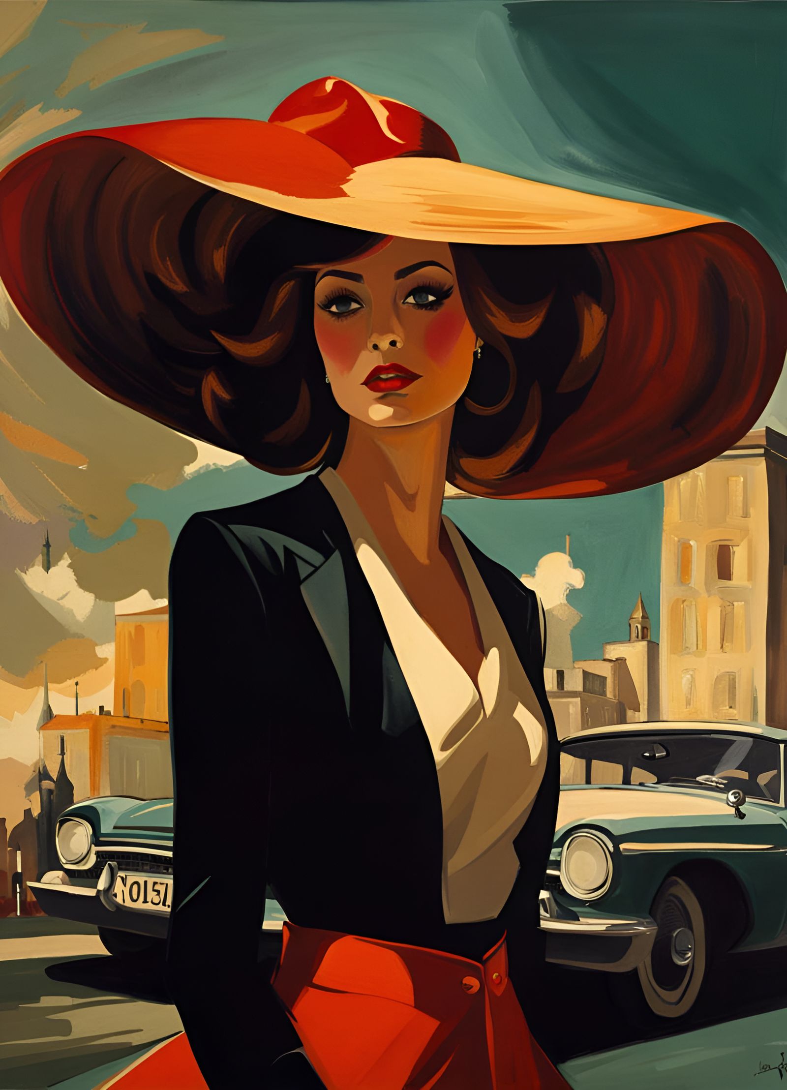 Gorgeous Woman in Comic Book Style