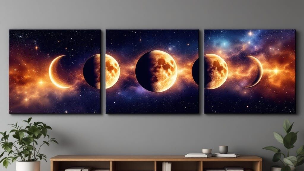 Wall art with Moon