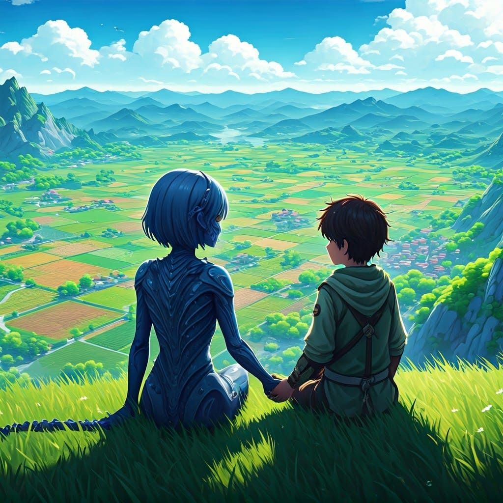 Fantastical Hybrid Friends in a Breathtaking 8K Landscape