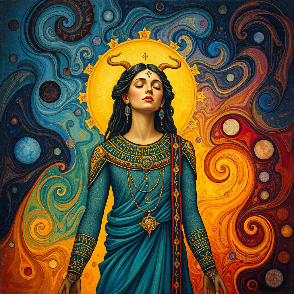 Ras and Isis Dream in Klimt-esque Style