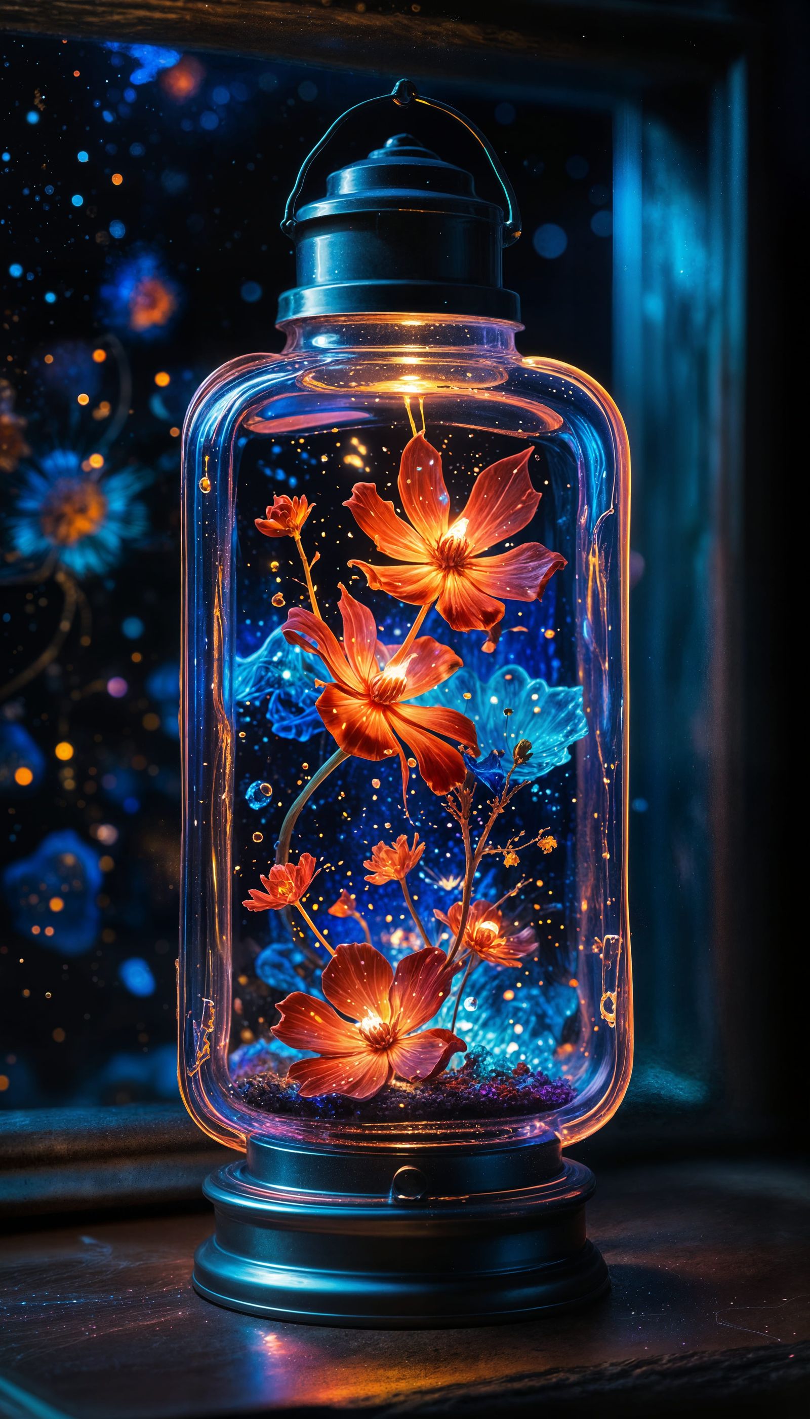 Astral Shadow Lantern in Colorsplash Liquid Form