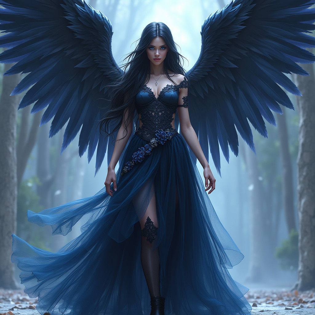 Majestic Aasimar Mage with Angelic Wings