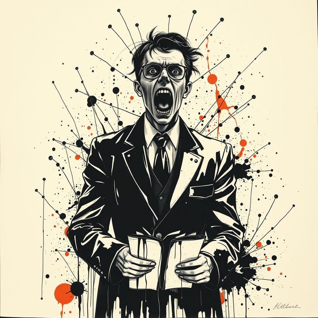 Abstract Ink Splatter: Institutional Challenge