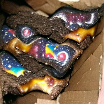 Delicious Cosmic Brownie on a Plate
