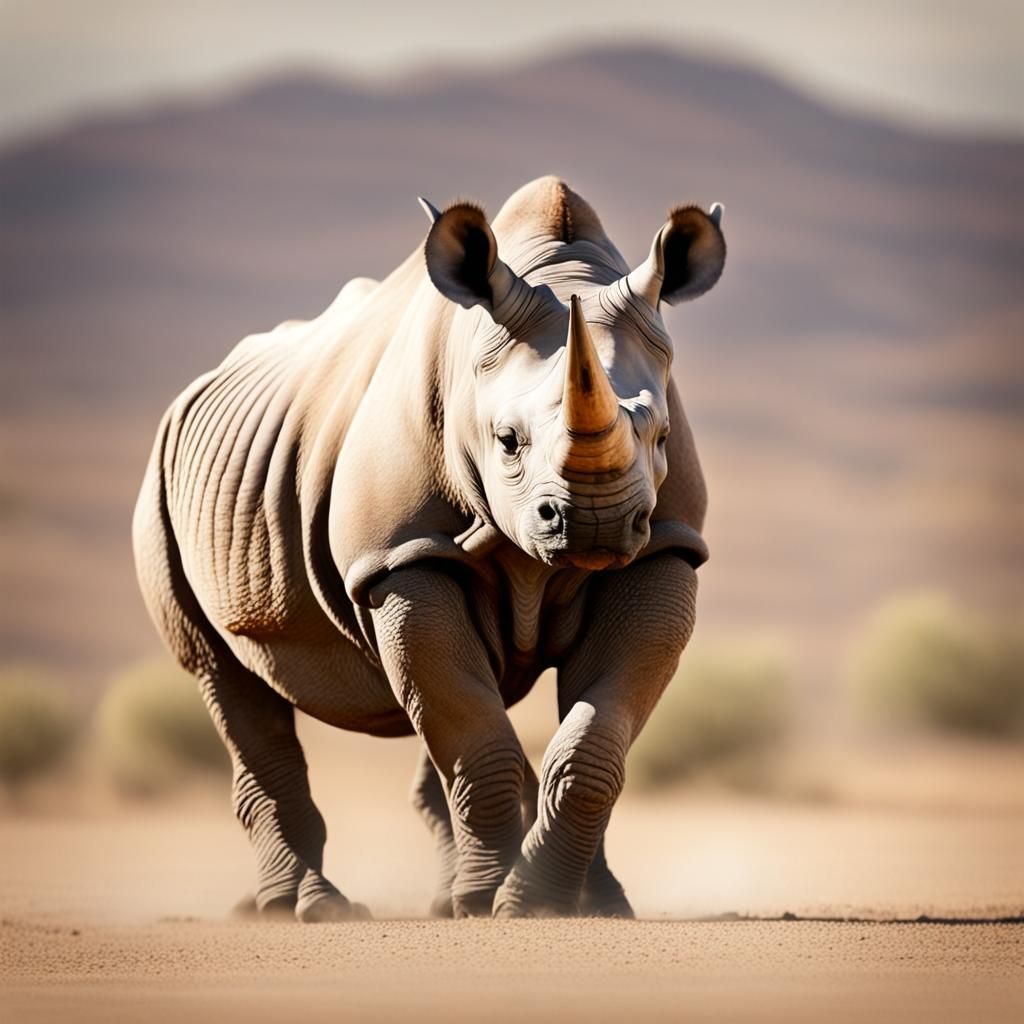 Western Black Rhino - Hunted to Extinction By Humans - RIP 2011