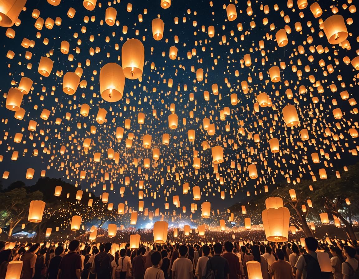Chiang Mai Lantern Festival: Enchanting Night Sky