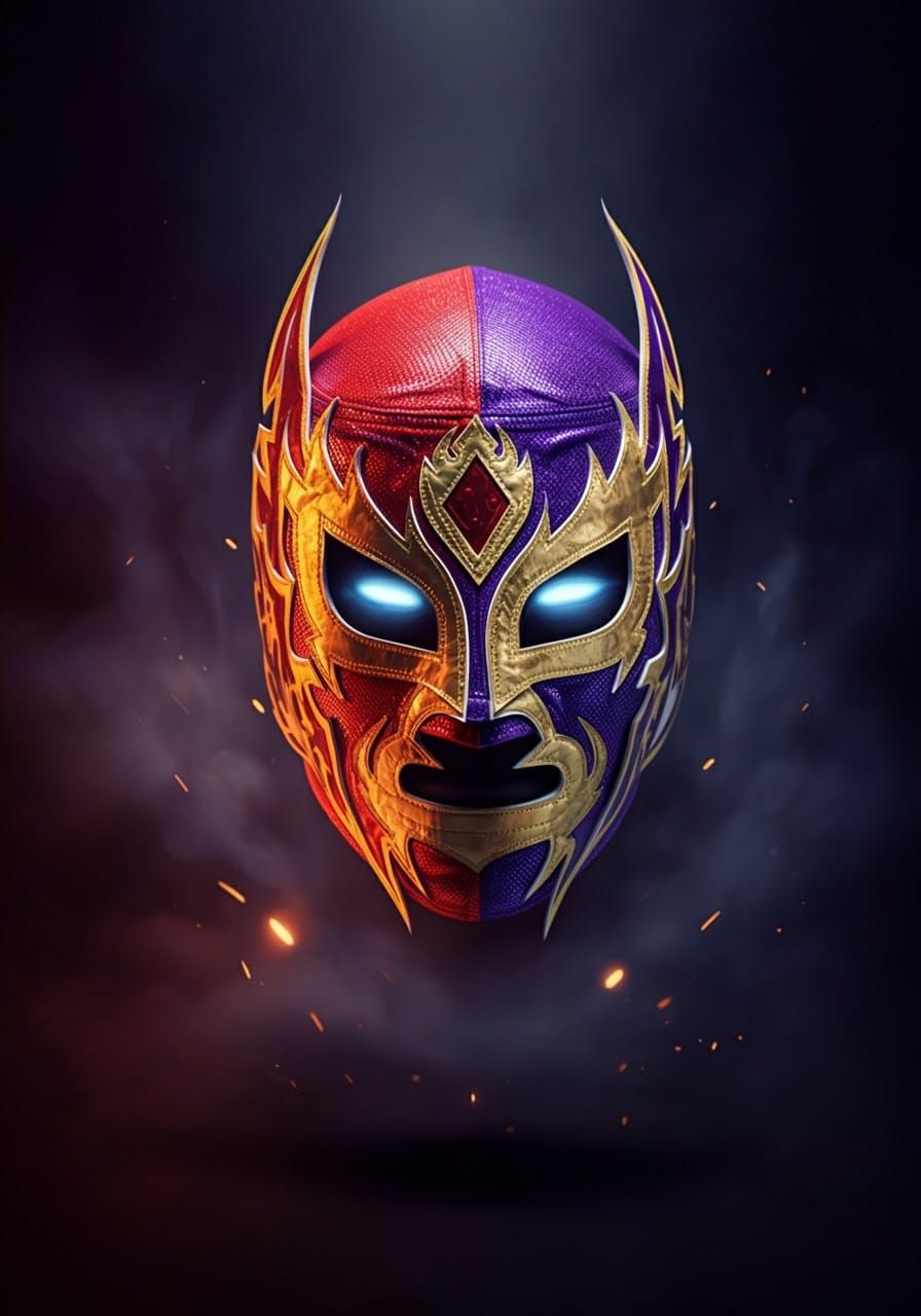 Epic Luchador Mask Radiates Power and Mystery