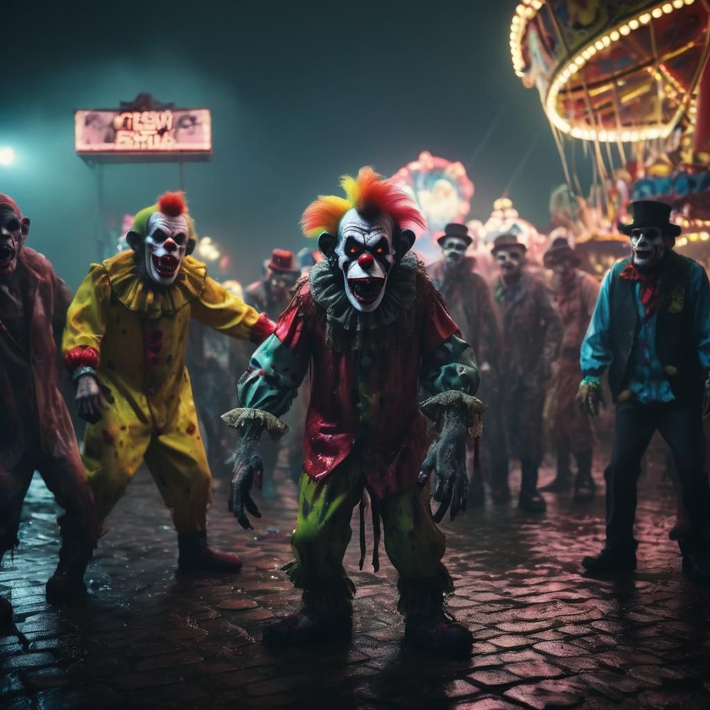 Zombie Monkey Clown Posse Arrest in Abandoned Carnival