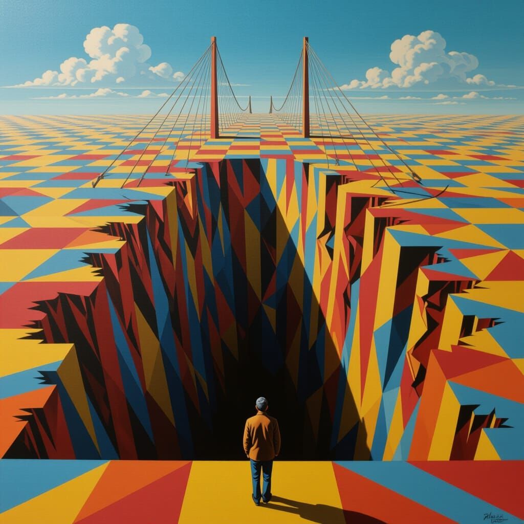 Trompe-l'oeil Illusion of Bottomless Pit