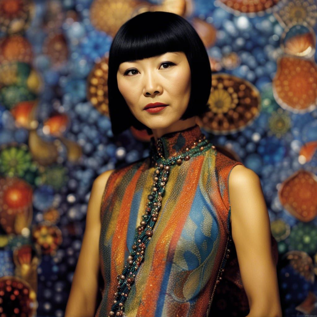 Anna May Wong in Hippy Dress: Professional Color Portrait