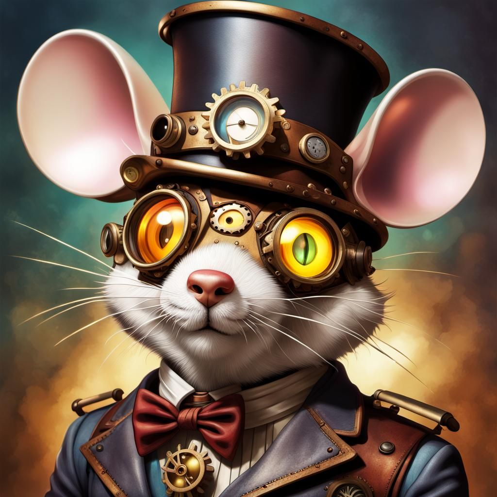 Hyperrealistic Steampunk Danger Mouse Concept Art