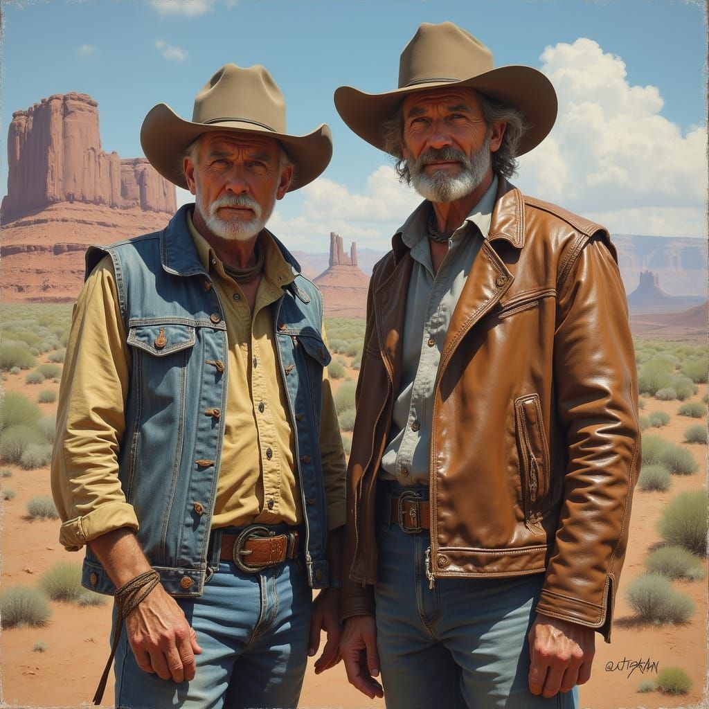 Frontiersman in the American West, Vintage Photograph Style