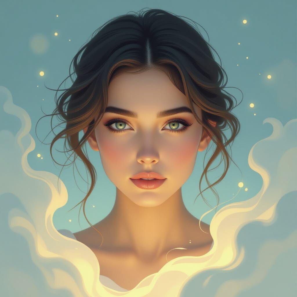 Ethereal Figure Awakens in Surreal Dreamscape