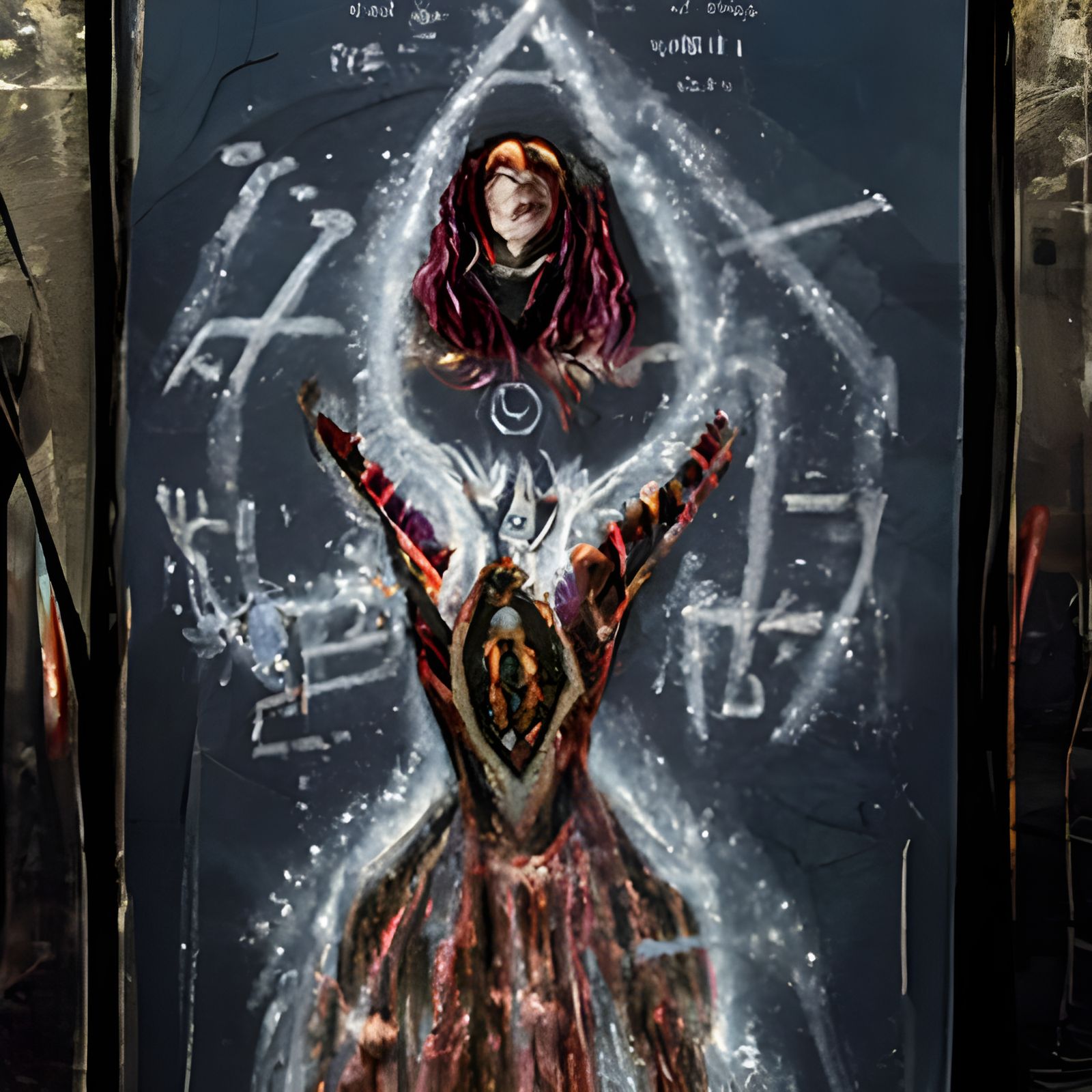 Cosmic Horror Inscribes Runes on Nebula: Concept Art