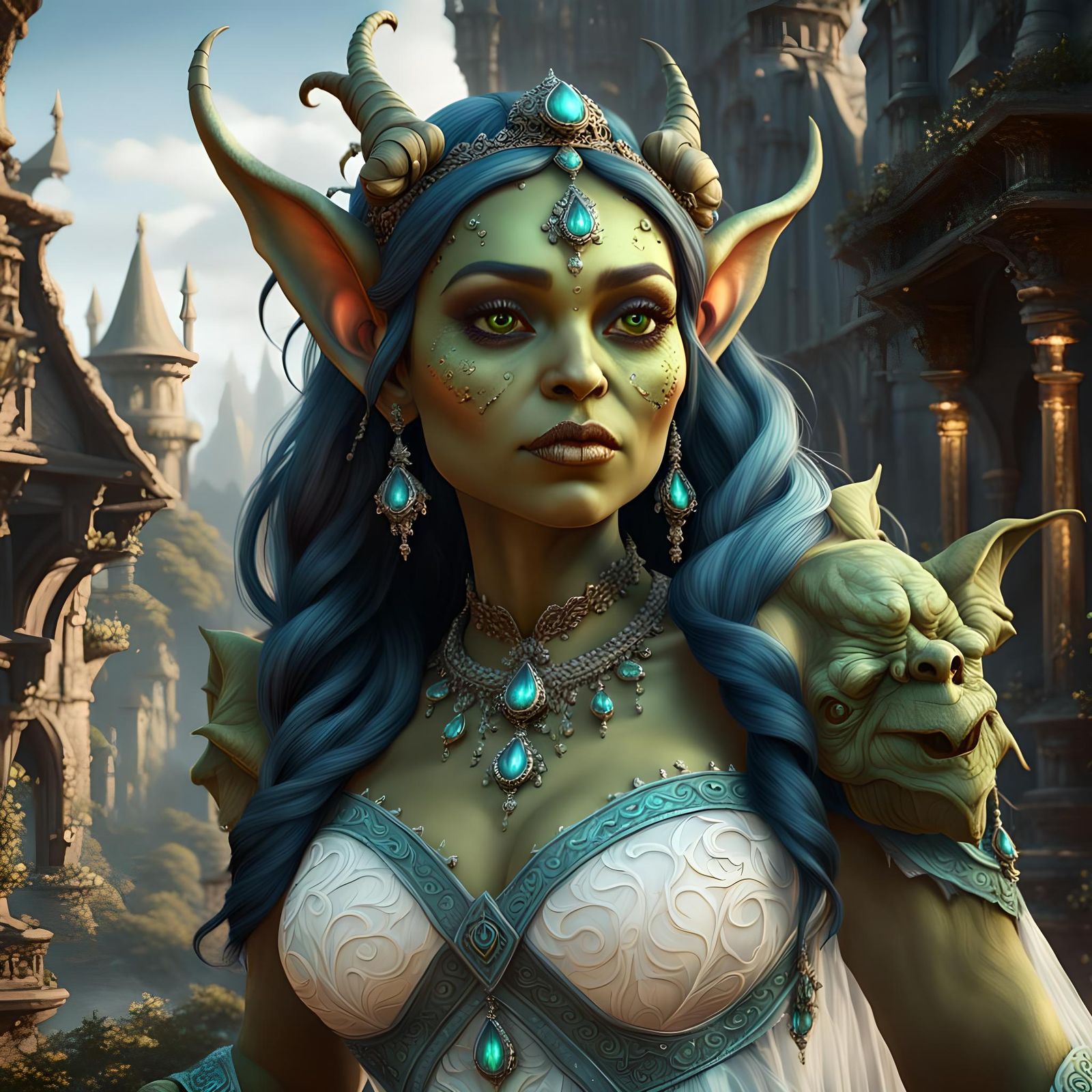 Goblin Bride: A Fantasy Concept Art in 8k