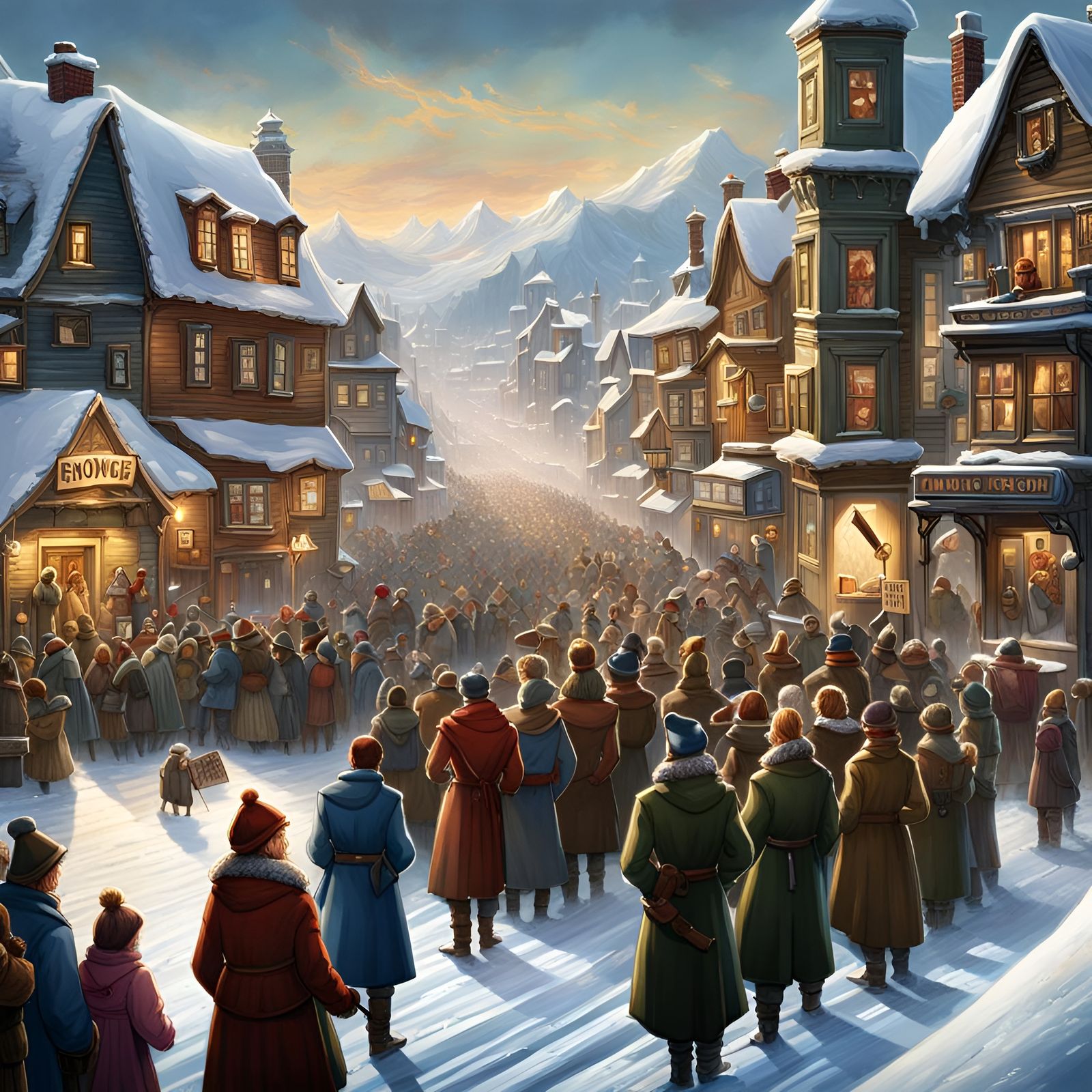 Humorous Protest Against Snow in a Snowy Town