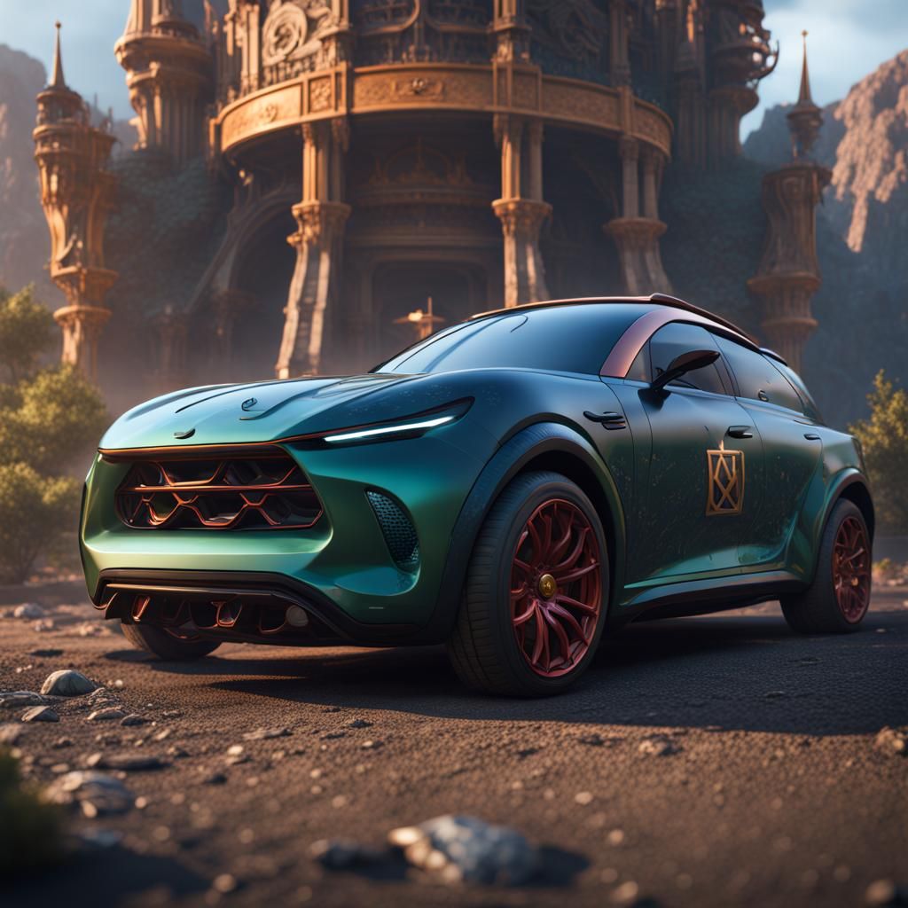 Fantastical NG Car Logo in Detailed Matte Painting