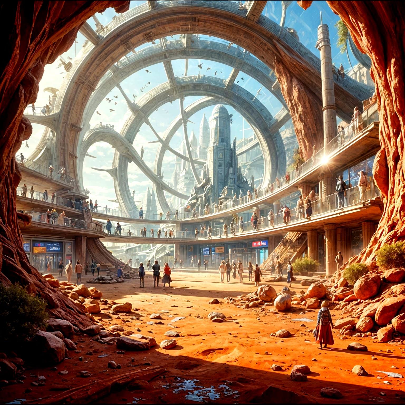 Mars Dome Shopping Mall Scene