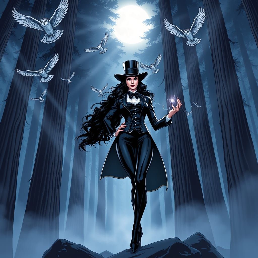 Mystical DC Comics Zatanna Confronts the Night in Redwood Fo...