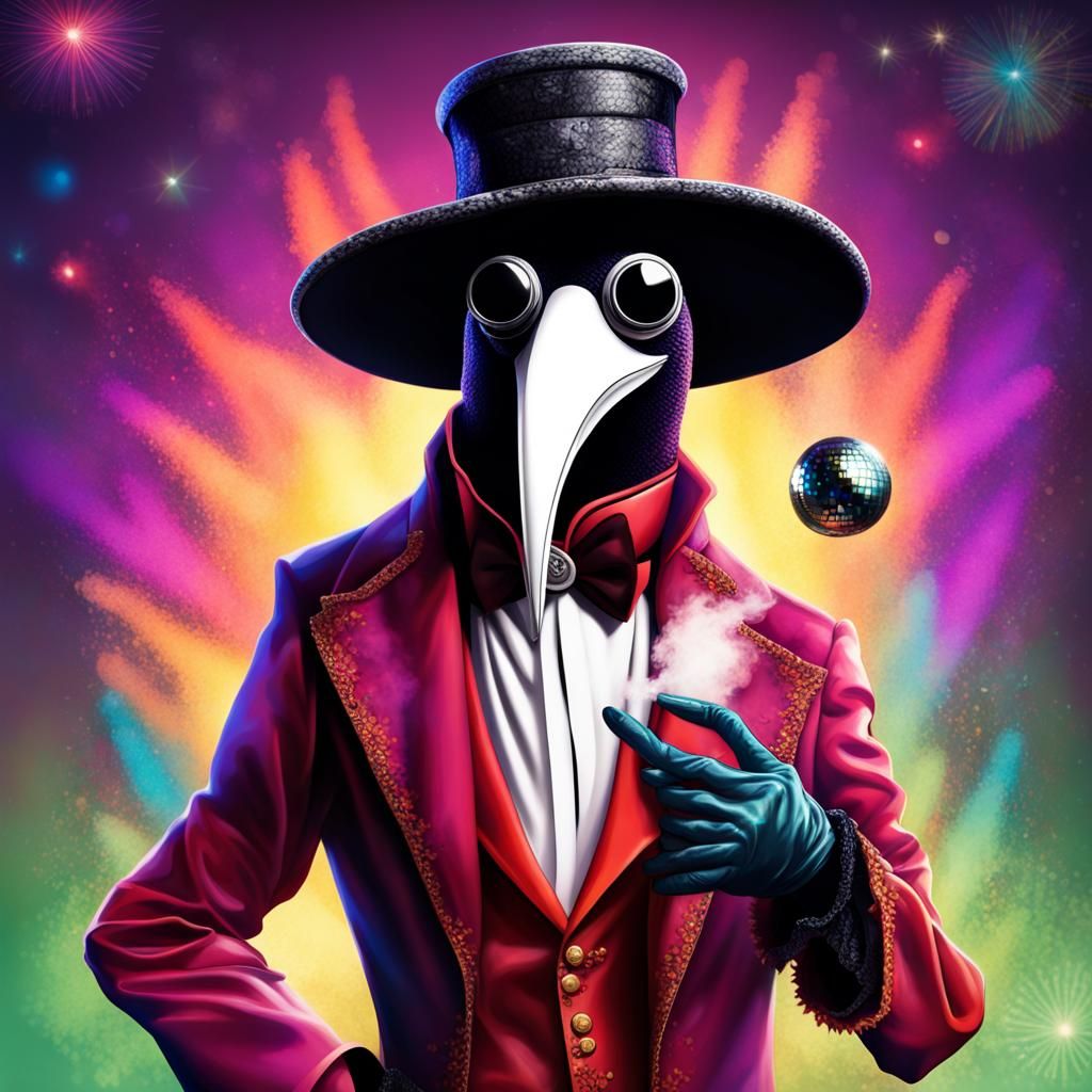 Flamboyant Plague Doctor Muppet Fever Dream