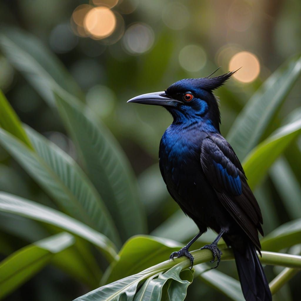 Black bird of paradise