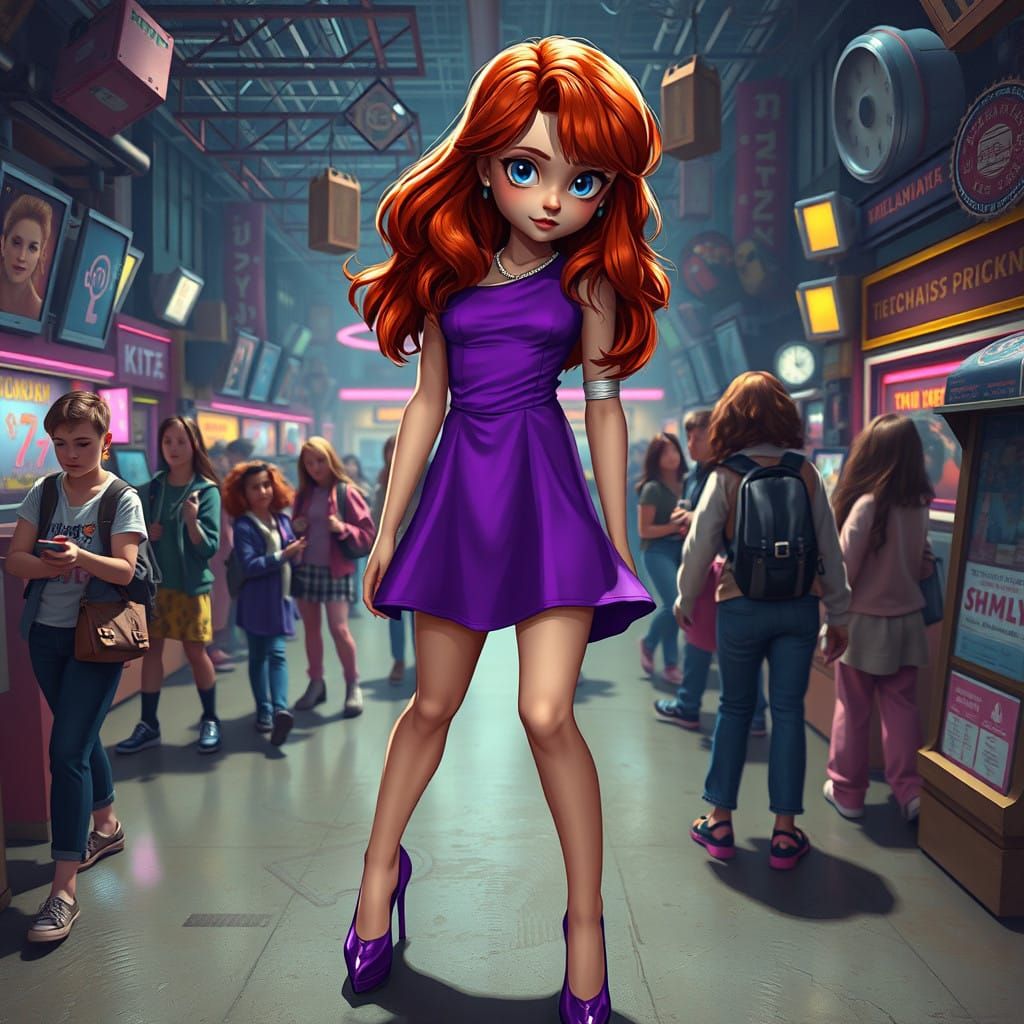 Surreal Spy Girl Blends In at a Vibrant Movie Studio in Cybe...
