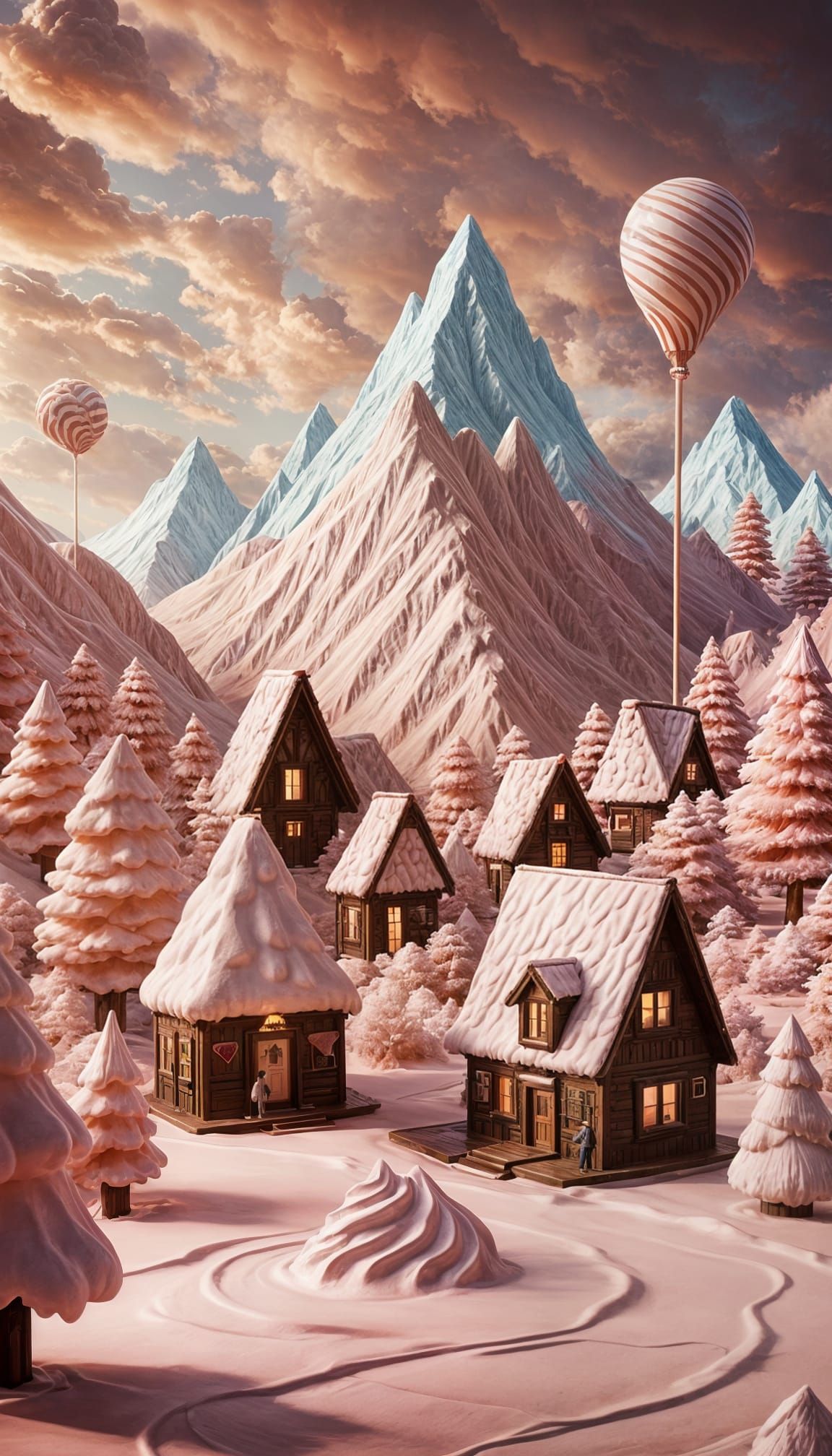 Candy Land: Chocolate Mountains and Lollipop Houses