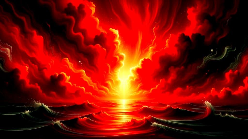 Dramatic Red Portrait with Splatter Effects