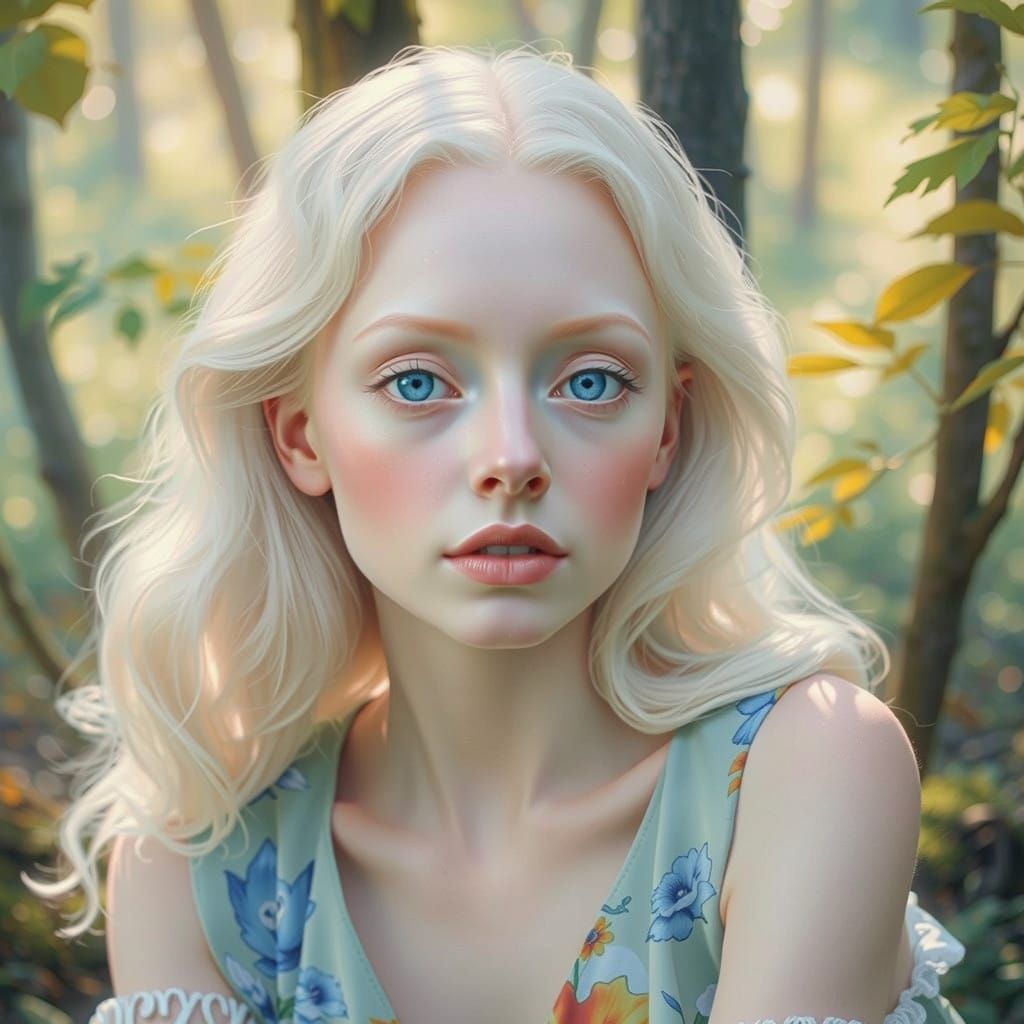 Ethereal Beauty in Vibrant Woodland