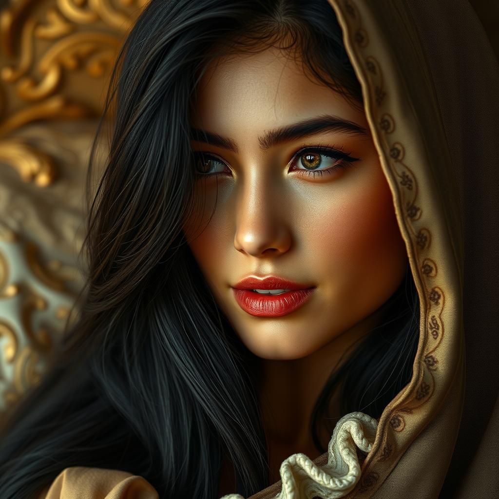 Young Woman Portrait in High Fantasy Style