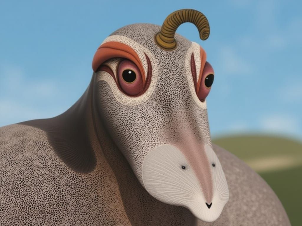 Bert the Brom in Mixed Media Collage Style